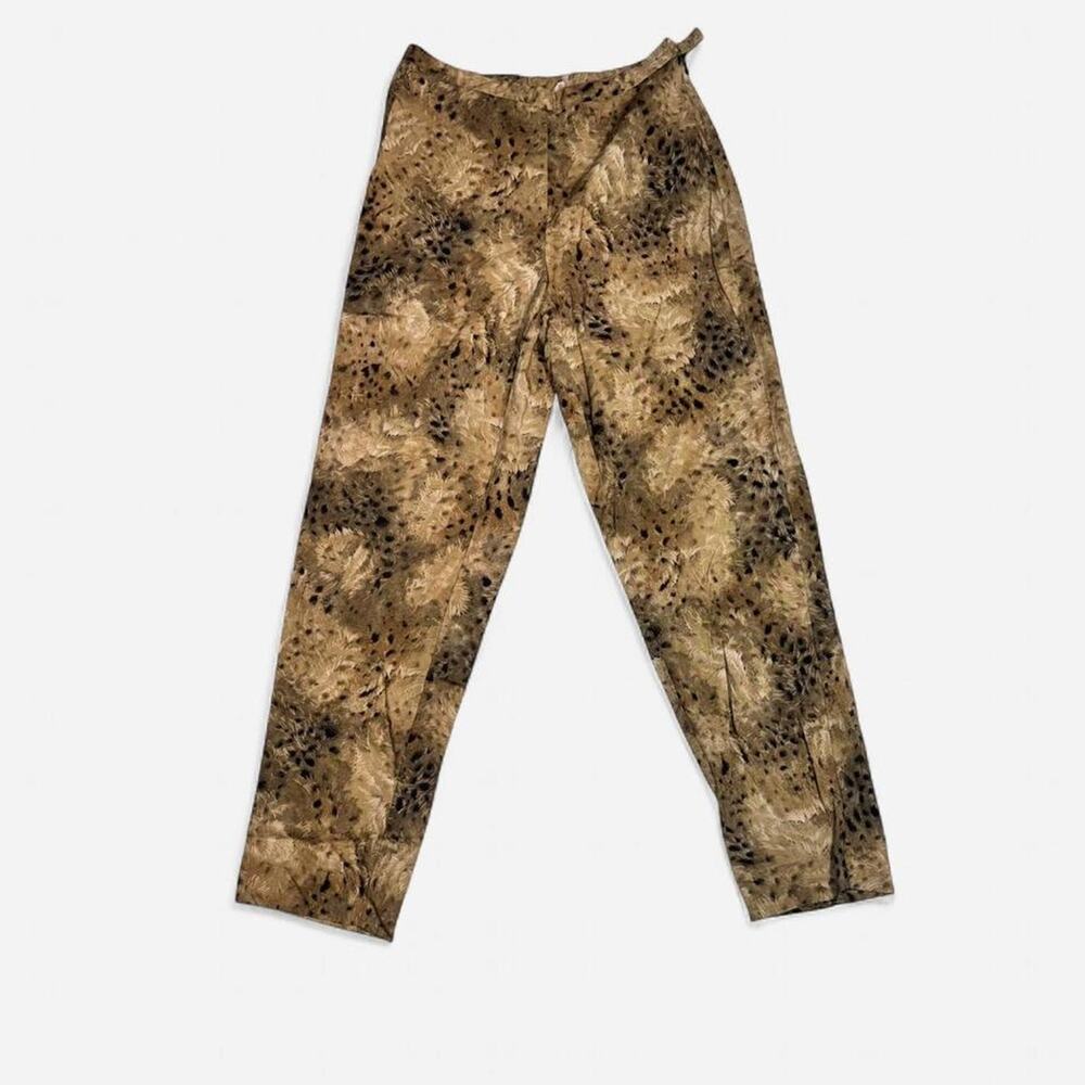 Leopard print trousers with a